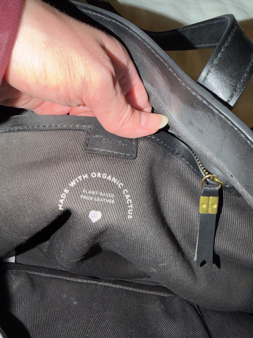 Madewell Black Vegan Leather Tote - Picture 8 of 10